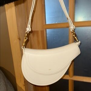 JW PEI White Crescent Shoulder Bag with Gold Hardware (never worn) w dust bag